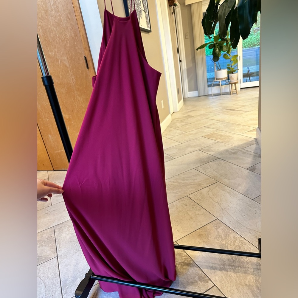 Rasberry Strappy Maxi Dress